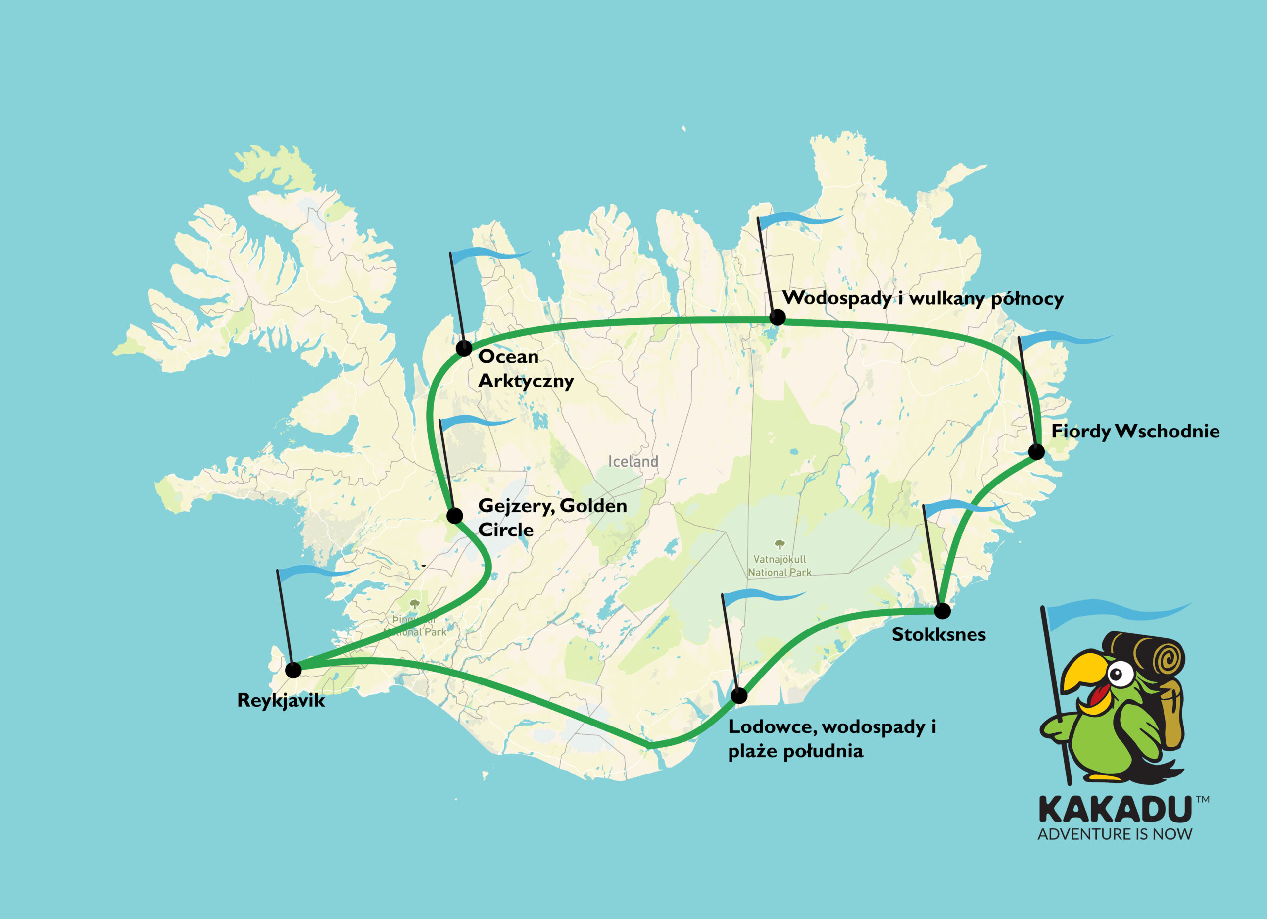 Islandia Adventurer mapa